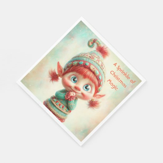 Enchanted Elf | North Pole Christmas  Serviette (Ecke)