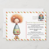 Enchanted Elf | North Pole Ugly Sweater Party  Einladung (Vorderseite)