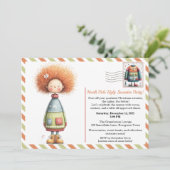 Enchanted Elf | North Pole Ugly Sweater Party Einladung (Stehend Vorderseite)