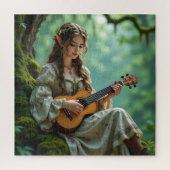 Enchanted  Elven Fairy Playing Ukulele Puzzle (Vertikal)