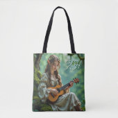 Enchanted Elven Girl Playing a Ukulele  Tasche (Vorderseite)