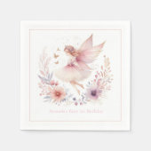 Enchanted Fairy 1. Geburtstag Party Serviette (Vorderseite)