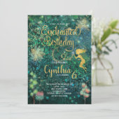 Enchanted Fairy Birthday Einladung (Stehend Vorderseite)