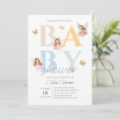 Enchanted Fairy Colorful Baby Shower Einladung (Stehend Vorderseite)