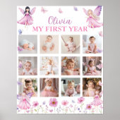Enchanted Fairy Floral First Year Photo Milestone Poster (Vorne)