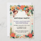 Enchanted Fairy Floral zum Geburtstag Einladungen (Vorderseite)