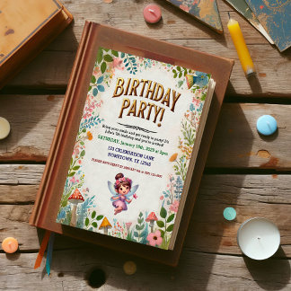 Enchanted Fairy Floral zum Geburtstag Einladungen