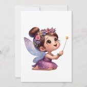 Enchanted Fairy Floral zum Geburtstag Einladungen (Rückseite)