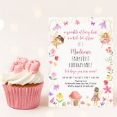 Enchanted Fairy Garden Erster Geburtstag Einladung