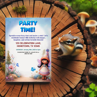 Enchanted Fairy Garden Geburtstagsparty Einladunge Einladung