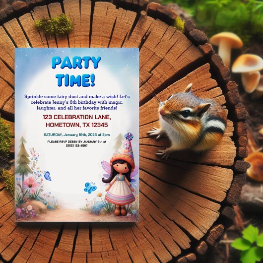 Enchanted Fairy Garden Geburtstagsparty Einladunge Einladung