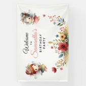 Enchanted Fairy Garden Girl Birthday Party Banner (Vertikal)