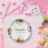 Enchanted Fairy Garden Girl Birthday Party Pappteller (Party)