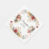 Enchanted Fairy Garden Girl Birthday Party Serviette (Ecke)