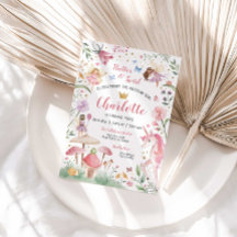 Enchanted Fairy Garden zum Geburtstag Einladung