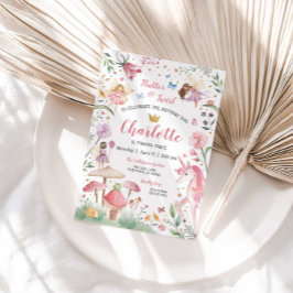 Enchanted Fairy Garden zum Geburtstag Einladung