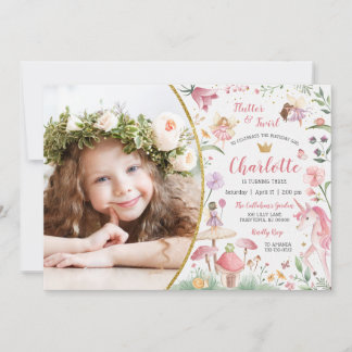 Enchanted Fairy Garden zum Geburtstag Einladung