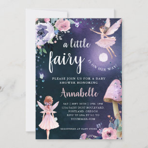 Enchanted Fairy Girl Baby Shower Einladung