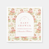 Enchanted Fairy Girl Baby Shower Serviette (Vorderseite)