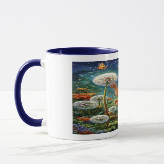 Enchanted Fairy Glowing Dandelion Coffee Mug Tasse (Links)