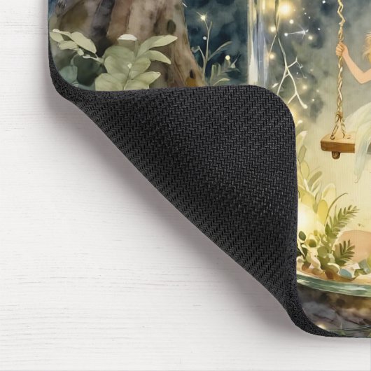 Enchanted Fairy in a Jar in a Magical Forest Mousepad (Ecke)