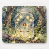 Enchanted Fairy in a Jar in a Magical Forest Mousepad (Vorne)