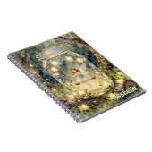 Enchanted Fairy in a Jar in a Magical Forest Notizblock (Rechte Seite)