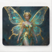 Enchanted Fairy in Gold and Turquoise  Mousepad (Vorne)