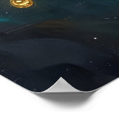 Enchanted Fairy in Gold and Turquoise  Poster (Ecke)