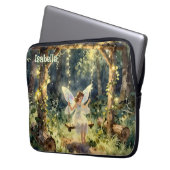 Enchanted Fairy on a Swing in a Magical Forest Laptopschutzhülle (Vorderseite Links)