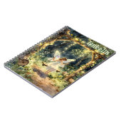 Enchanted Fairy on a Swing in a Magical Forest Notizblock (Linke Seite)