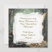 Enchanted Fairy Personalized Christmas Feiertagskarte (Rückseite)