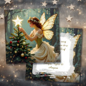 Enchanted Fairy Personalized Christmas Feiertagskarte