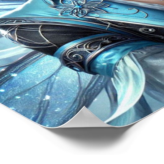 Enchanted Fairy Prince with Emerald Eyes Poster (Ecke)