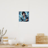 Enchanted Fairy Prince with Emerald Eyes Poster (Küche)