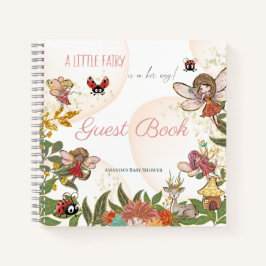 Enchanted Fairy Whimsical Girl Ladybug Gästebuch Notizblock