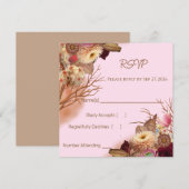 Enchanted Fairytale Boho Wildflower Wedding RSVP (Vorne/Hinten)
