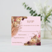 Enchanted Fairytale Boho Wildflower Wedding RSVP (Stehend Vorderseite)