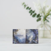 Enchanted Fairytale Castle Purple Floral Gold Mist Visitenkarte (Stehend Vorderseite)