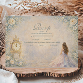 Enchanted Fairytale Garden Quinceañera RSVP Karte