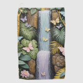 Enchanted Falls Oasis Golfhandtuch (Vorderseite)