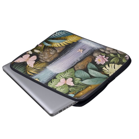 Enchanted Falls Oasis Laptopschutzhülle (Vorne Knopf)