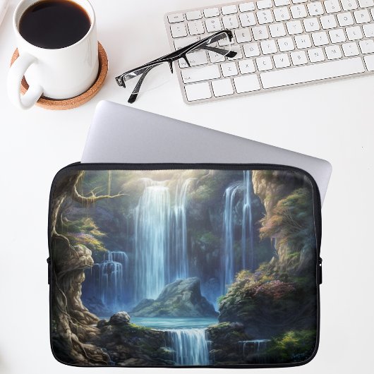 Enchanted Fantasy Waterfall Dreamscape  Laptopschutzhülle
