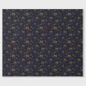 Enchanted Floral Bat Wrapping Paper Geschenkpapier (Flach)