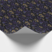 Enchanted Floral Bat Wrapping Paper Geschenkpapier (Ecke)
