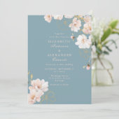 Enchanted Florals Wildflower Wedding Einladung (Stehend Vorderseite)