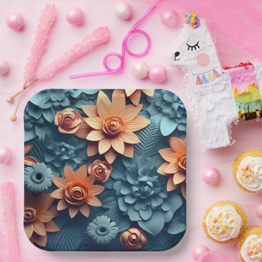 Enchanted Flower Pappteller (Party)