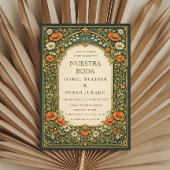 Enchanted Forest Art Nouveau Nuestra Boda Wedding Einladung