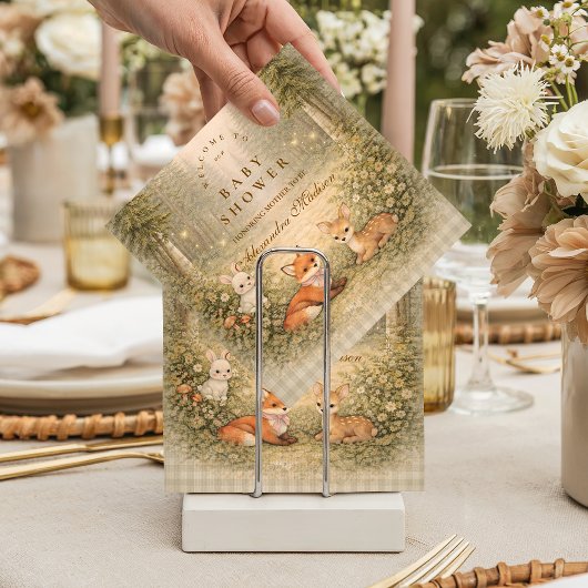 Enchanted Forest Baby Animals Baby Shower Serviette