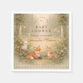 Enchanted Forest Baby Animals Baby Shower Serviette (Vorderseite)